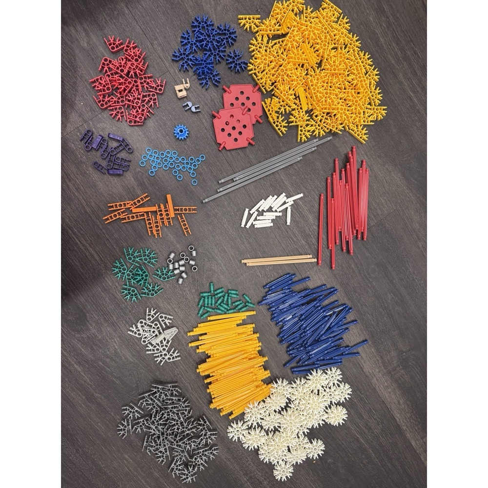 527 K'NEX RODS CONNECTORS Mixed Bulk Lot Replacement Parts KNEX Organized - Picture 6 of 10